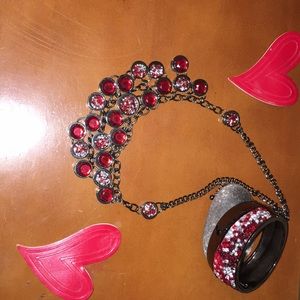 Matching set; Cuff Bracelet & Necklace